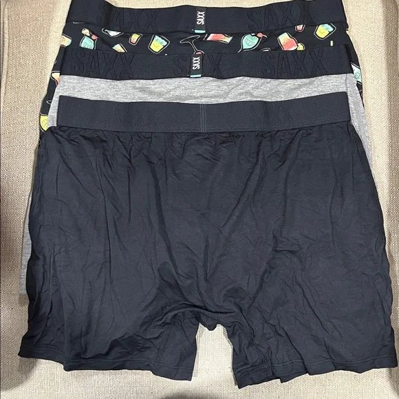 SAXX 3-PACK BOXER BRIEF MENS UNDERWEAR - ASSORTED COLORS & STYLES - SZ Large - Picture 4 of 7